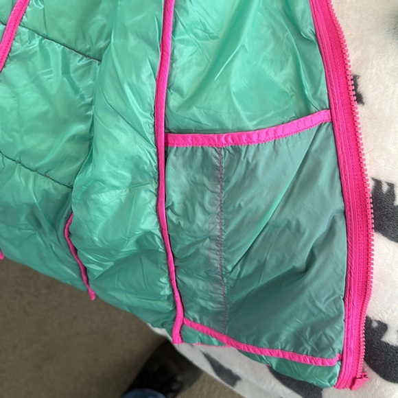 Jenni Womens Pink & Green Gilet - Picture 7 of 11